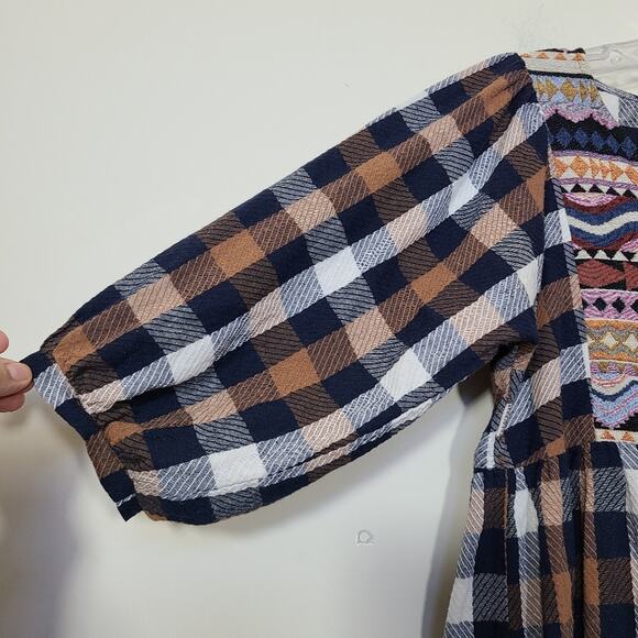 Hayden Los Angeles Embroidered Plaid Tunic Dress - Picture 7 of 9